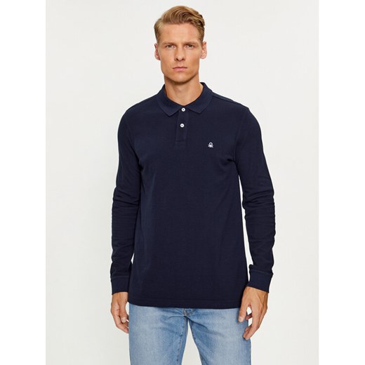 United Colors Of Benetton Polo 3089J3204 Granatowy Regular Fit ze sklepu MODIVO w kategorii T-shirty męskie - zdjęcie 182607531