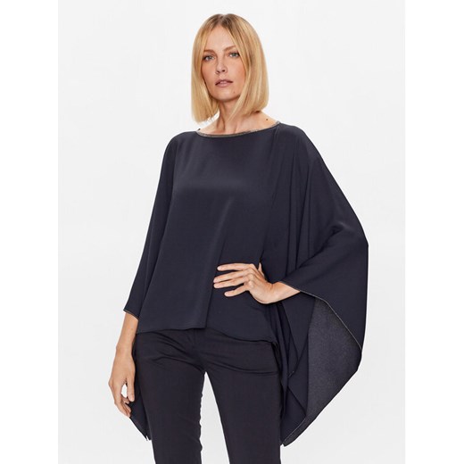 Fabiana Filippi Bluzka TPD273W313 Granatowy Regular Fit ze sklepu MODIVO w kategorii Bluzki damskie - zdjęcie 182607560