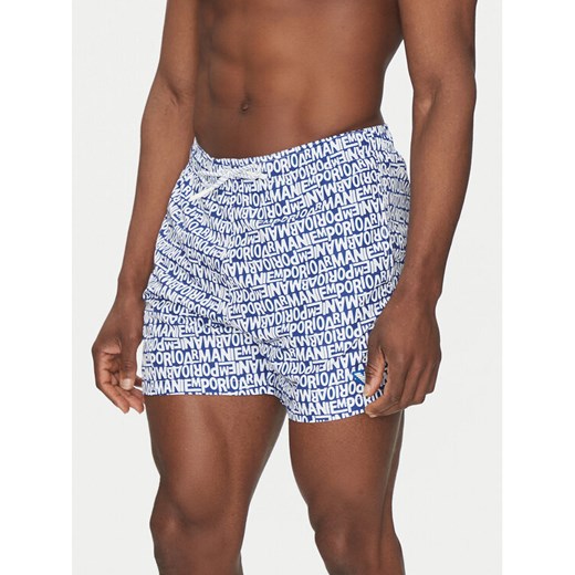 Emporio Armani Underwear Szorty kąpielowe EM000583 AF12343 FB164 Niebieski Regular Fit ze sklepu MODIVO w kategorii Kąpielówki - zdjęcie 182607640