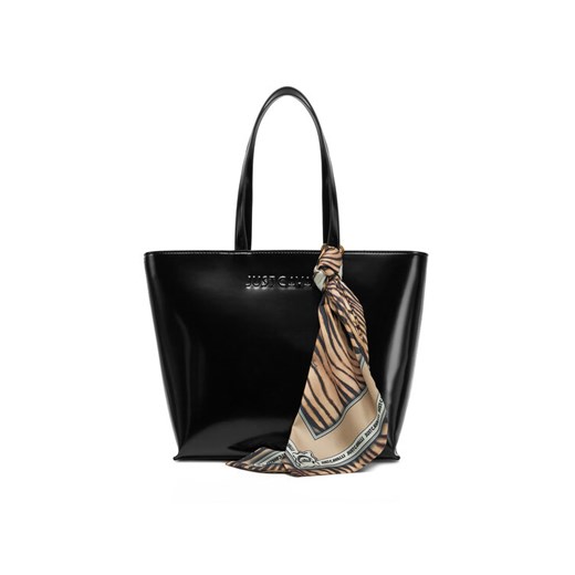 Just Cavalli Torebka Chain Foulard 78RA4BH5 ZSB86 Czarny ze sklepu MODIVO w kategorii Torby Shopper bag - zdjęcie 182607683