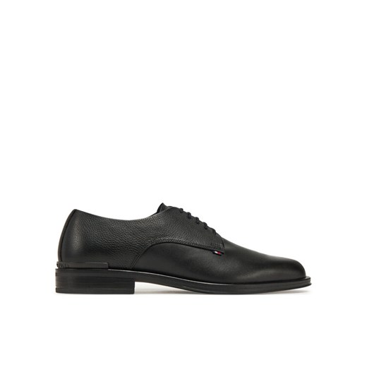 Tommy Hilfiger Półbuty Core Hilfiger Leather Shoe FM0FM05375 Czarny ze sklepu MODIVO w kategorii Buty eleganckie męskie - zdjęcie 182607800
