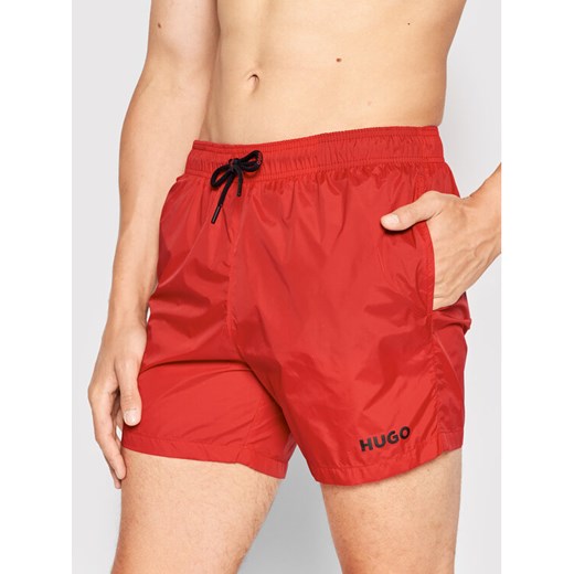 Hugo Szorty kąpielowe Haiti 50469312 Czerwony Regular Fit ze sklepu MODIVO w kategorii Kąpielówki - zdjęcie 182607804