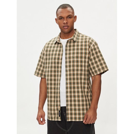 Vans Koszula Hadley Ss Woven VN000G76 Écru Regular Fit ze sklepu MODIVO w kategorii Koszule męskie - zdjęcie 182607812