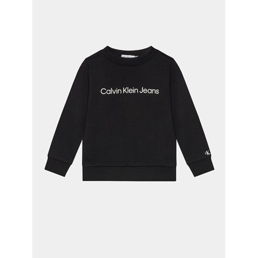 Calvin Klein Jeans Bluza IU0IU00581 D Czarny Regular Fit ze sklepu MODIVO w kategorii Bluzy chłopięce - zdjęcie 182607851