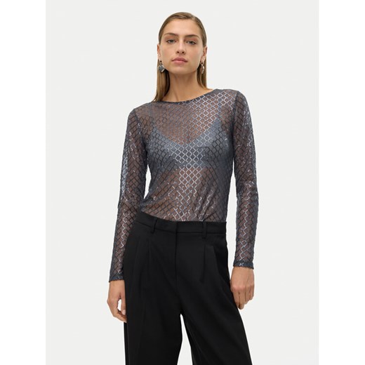 Vero Moda Bluzka Safina 10317016 Szary Regular Fit ze sklepu MODIVO w kategorii Bluzki damskie - zdjęcie 182608063