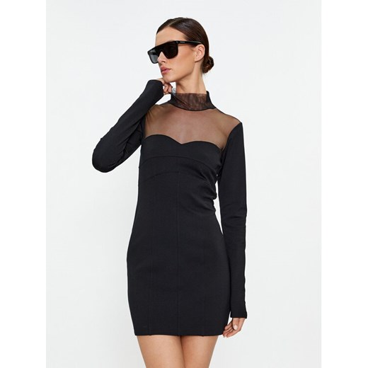 Sisley Sukienka koktajlowa 4V3CLV04F Czarny Slim Fit ze sklepu MODIVO w kategorii Sukienki - zdjęcie 182608192