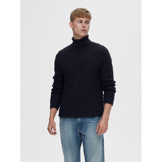 Selected Homme Golf 16090707 Granatowy Regular Fit ze sklepu MODIVO w kategorii Swetry męskie - zdjęcie 182608252