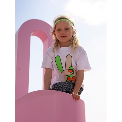 Reima T-Shirt MINNA PARIKKA Peace 5200214A Biały Relaxed Fit ze sklepu MODIVO w kategorii Bluzki dziewczęce - zdjęcie 182608272