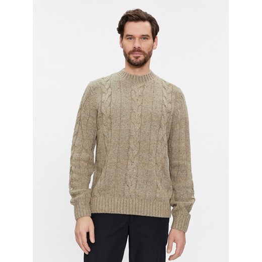 Jack&Jones Sweter 12247818 Beżowy Regular Fit ze sklepu MODIVO w kategorii Swetry męskie - zdjęcie 182608274
