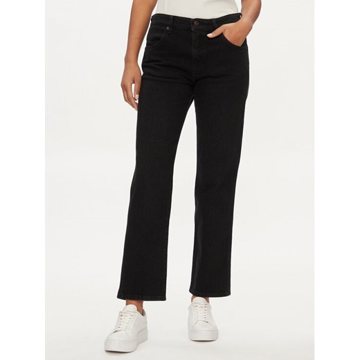 Wrangler Jeansy Sunset 112350727 Czarny Straight Fit ze sklepu MODIVO w kategorii Jeansy damskie - zdjęcie 182608332