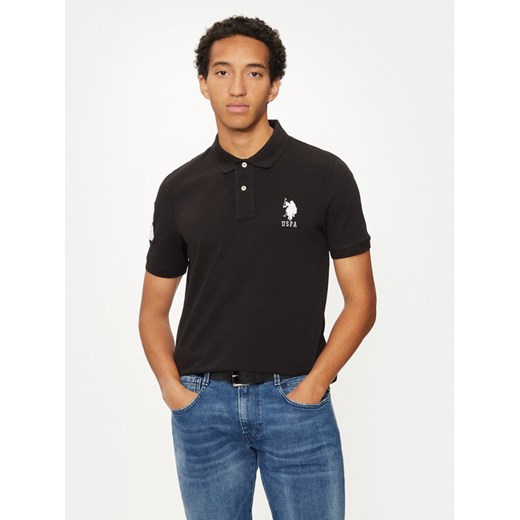U.S. Polo Assn. Polo MUP3313 Czarny Regular Fit ze sklepu MODIVO w kategorii T-shirty męskie - zdjęcie 182608460