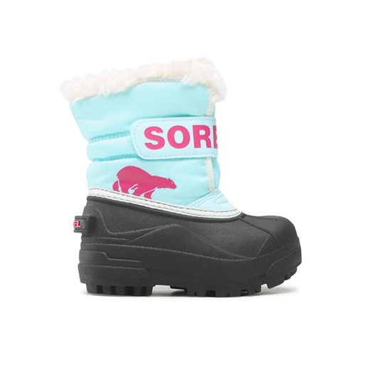 Sorel Śniegowce Childrens Snow Commander NC1960-428 Błękitny ze sklepu MODIVO w kategorii Buty zimowe dziecięce - zdjęcie 182608483