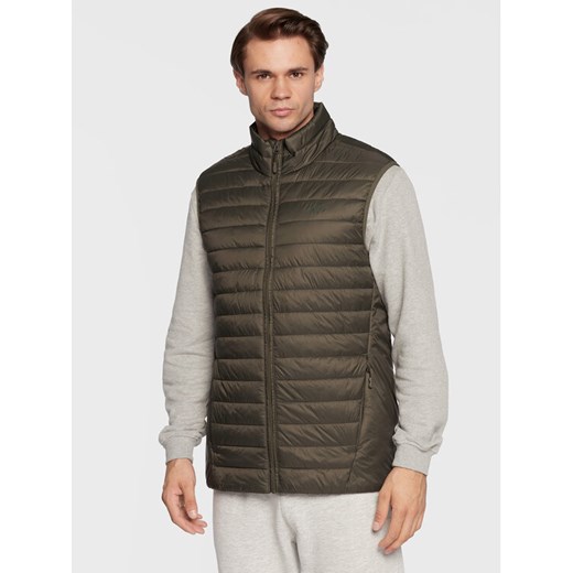 4F Kamizelka H4Z22-KUMP001 Khaki Regular Fit ze sklepu MODIVO w kategorii Kamizelki męskie - zdjęcie 182608530
