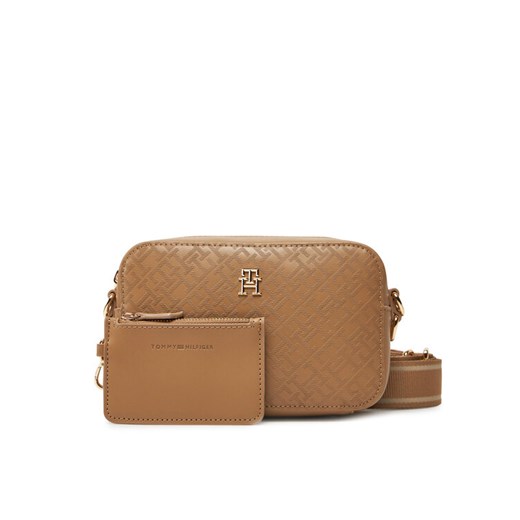 Tommy Hilfiger Torebka Th Distinct Camera Bag Mono AW0AW17221 Brązowy ze sklepu MODIVO w kategorii Listonoszki - zdjęcie 182608591