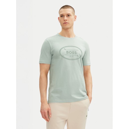 BOSS T-Shirt 50537825 Zielony Regular Fit ze sklepu MODIVO w kategorii T-shirty męskie - zdjęcie 182608664