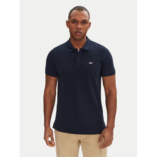 Tommy Jeans Polo DM0DM20676 Granatowy Slim Fit ze sklepu MODIVO w kategorii T-shirty męskie - zdjęcie 182608693