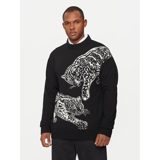 Just Cavalli Sweter 77OAFM40 Czarny Regular Fit ze sklepu MODIVO w kategorii Swetry męskie - zdjęcie 182608763