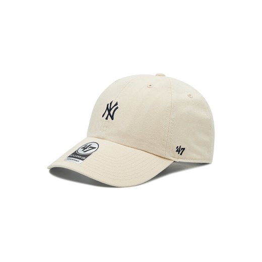 47 Brand Czapka z daszkiem New York Yankees MLB Base Runner Clean Up B-BSRNR17GWS-NT Beżowy ze sklepu MODIVO w kategorii Czapki dziecięce - zdjęcie 182608781