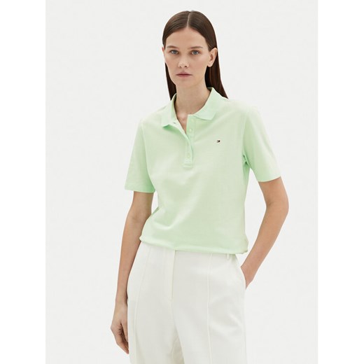 Tommy Hilfiger Polo 1985 WW0WW43224 Zielony Regular Fit ze sklepu MODIVO w kategorii Bluzki damskie - zdjęcie 182608853