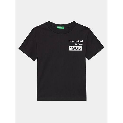 United Colors Of Benetton T-Shirt 3096C10H2 Czarny Regular Fit ze sklepu MODIVO w kategorii T-shirty chłopięce - zdjęcie 182608860