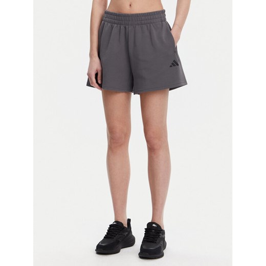 adidas Szorty sportowe Future Icons Small Logo JE3998 Szary Loose Fit ze sklepu MODIVO w kategorii Szorty - zdjęcie 182608872