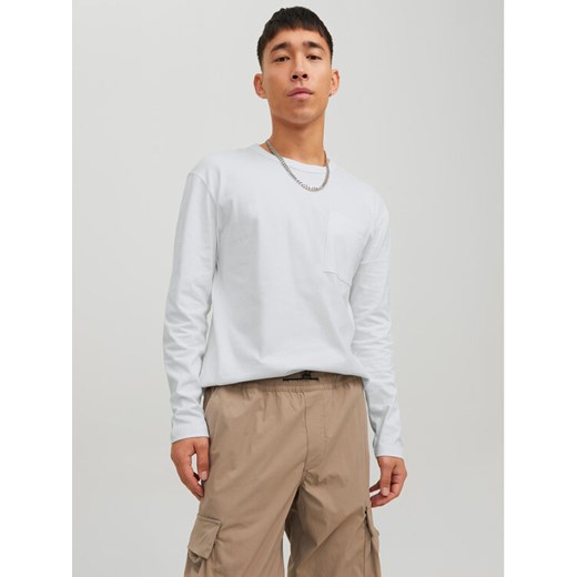 Jack&Jones Longsleeve Classic 12227674 Biały Relaxed Fit ze sklepu MODIVO w kategorii T-shirty męskie - zdjęcie 182608873
