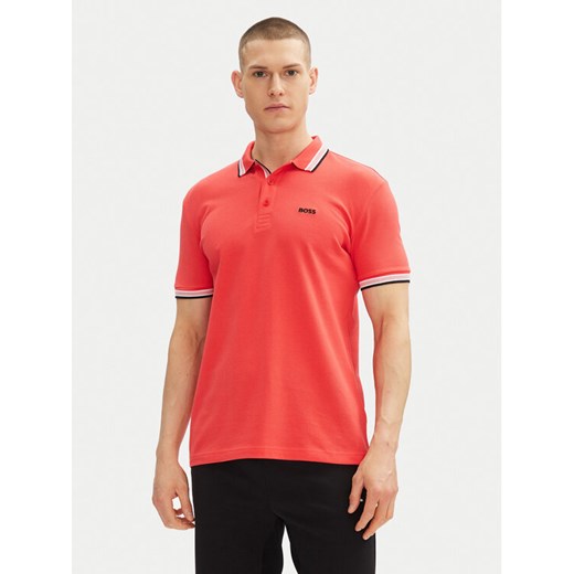 BOSS Polo Paddy 50469055 Czerwony Regular Fit ze sklepu MODIVO w kategorii T-shirty męskie - zdjęcie 182609013