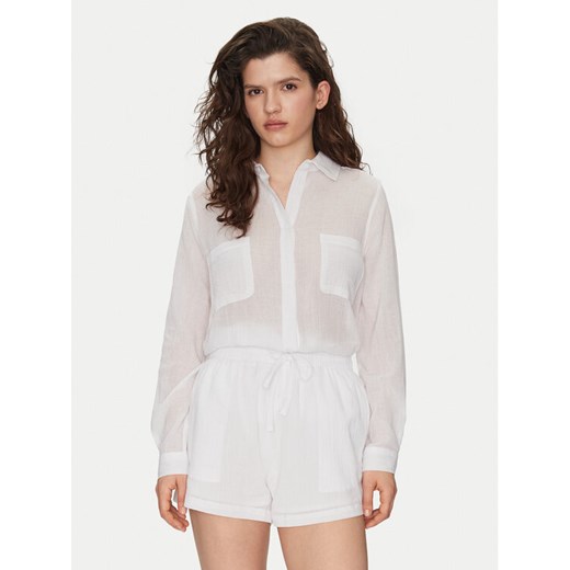 Seafolly Koszula Breeze 55428-TO Biały Regular Fit ze sklepu MODIVO w kategorii Koszule damskie - zdjęcie 182609014