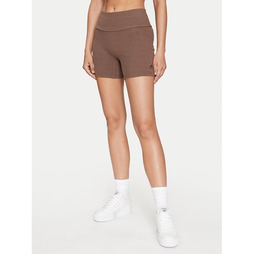 adidas Szorty sportowe Lounge IY6742 Brązowy Slim Fit ze sklepu MODIVO w kategorii Szorty - zdjęcie 182609031