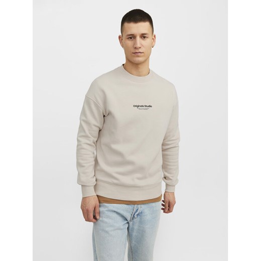 Jack&Jones Bluza Vesterbro 12241694 Beżowy Relaxed Fit ze sklepu MODIVO w kategorii Bluzy męskie - zdjęcie 182609044