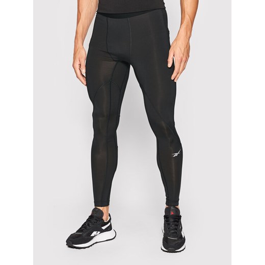 Reebok Legginsy Workout Ready HG6381 Czarny Slim Fit ze sklepu MODIVO w kategorii Spodnie męskie - zdjęcie 182609071