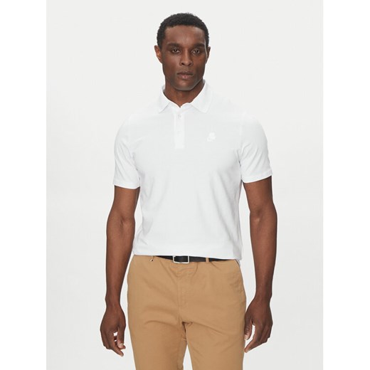 KARL LAGERFELD Polo 745750 500221 Biały Regular Fit ze sklepu MODIVO w kategorii T-shirty męskie - zdjęcie 182609083