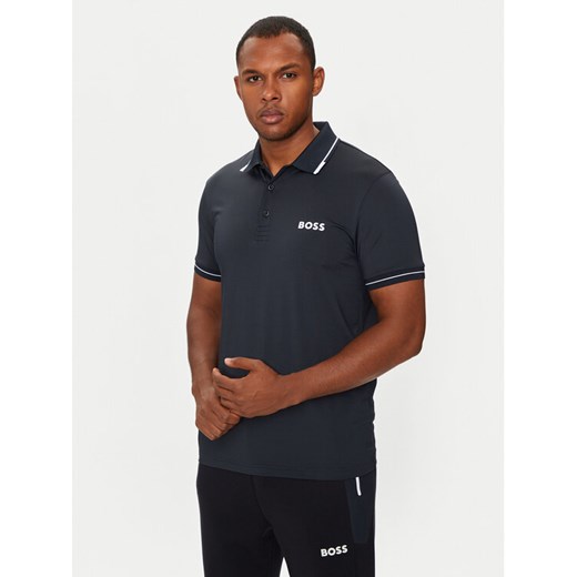 Boss Polo Paul Pro 50506203 Granatowy Slim Fit ze sklepu MODIVO w kategorii T-shirty męskie - zdjęcie 182609120