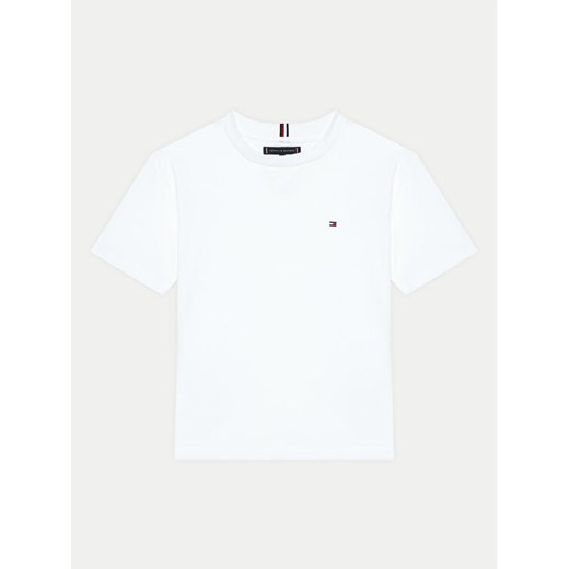 Tommy Hilfiger T-Shirt KB0KB09601 S Biały Regular Fit ze sklepu MODIVO w kategorii Bluzki dziewczęce - zdjęcie 182609121