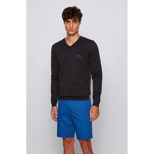 Boss Sweter Viston_W20 50440407 Czarny Regular Fit ze sklepu MODIVO w kategorii Swetry męskie - zdjęcie 182609141