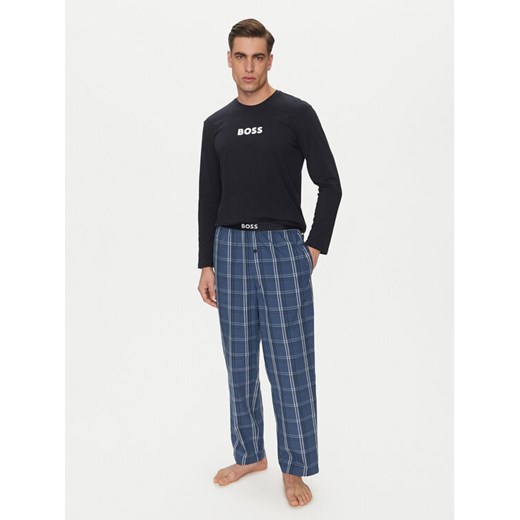BOSS Piżama Easy Long Set 50535882 Granatowy Regular Fit ze sklepu MODIVO w kategorii Piżamy męskie - zdjęcie 182609171
