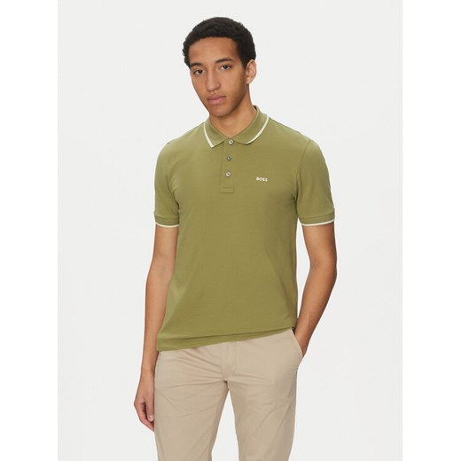 BOSS Polo Parlay 190 50494697 Zielony Regular Fit ze sklepu MODIVO w kategorii T-shirty męskie - zdjęcie 182609173