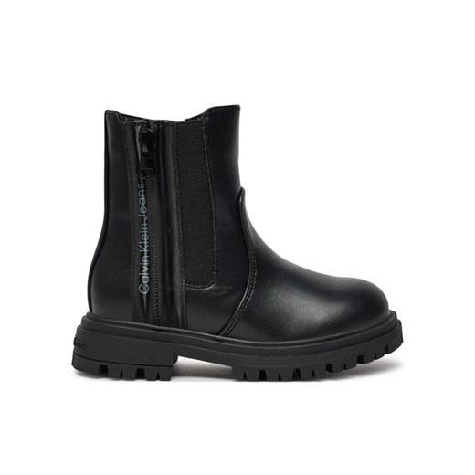 Calvin Klein Jeans Botki Chelsea Boot V3A5-81019-1355 M Czarny ze sklepu MODIVO w kategorii Buty zimowe dziecięce - zdjęcie 182609201