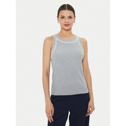 ViCOLO Top RB0606 Szary Slim Fit ze sklepu MODIVO w kategorii Bluzki damskie - zdjęcie 182609213