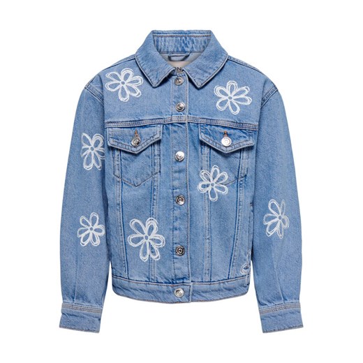 Kids ONLY Kurtka jeansowa 15296603 Niebieski Regular Fit 152 MODIVO
