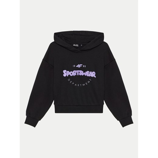 4F Bluza 4FJWAW24TSWSF1213 Czarny Regular Fit ze sklepu MODIVO w kategorii Bluzy chłopięce - zdjęcie 182609292