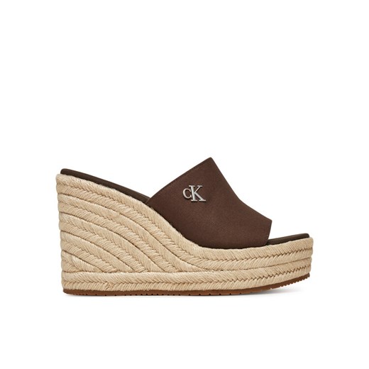 Calvin Klein Klapki Wedge Rope Slide Mg YW0YW01699 Brązowy Calvin Klein 41 MODIVO
