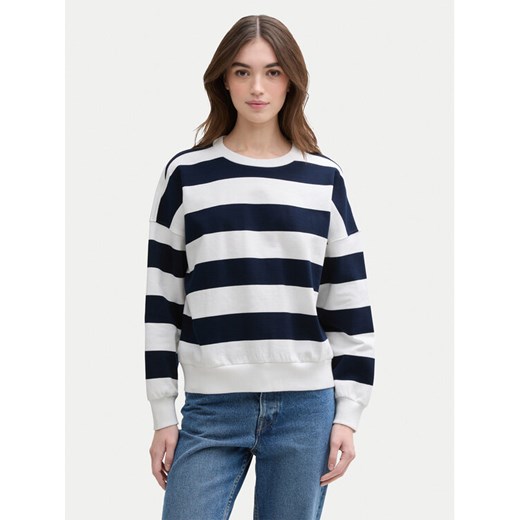 Tom Tailor Denim Bluza 1045508 Granatowy Regular Fit ze sklepu MODIVO w kategorii Bluzy damskie - zdjęcie 182609343
