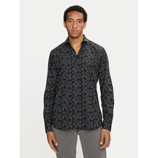 KARL LAGERFELD Koszula 605000 544653 Czarny Modern Fit ze sklepu MODIVO w kategorii Koszule męskie - zdjęcie 182609361