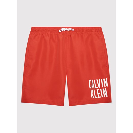 Calvin Klein Swimwear Szorty kąpielowe Intense Power KV0KV00006 Czerwony Regular 12_14Y MODIVO