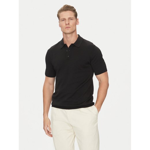 Calvin Klein Polo K10K114476 Czarny Regular Fit ze sklepu MODIVO w kategorii T-shirty męskie - zdjęcie 182609413