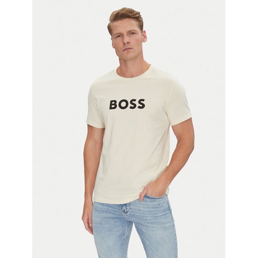 BOSS T-Shirt 50491706 Biały Regular Fit ze sklepu MODIVO w kategorii T-shirty męskie - zdjęcie 182609461