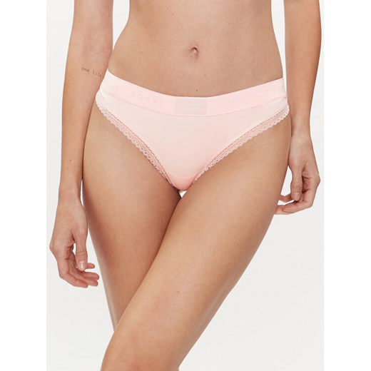 Tommy Hilfiger Stringi UW0UW04814 Różowy ze sklepu MODIVO w kategorii Majtki damskie - zdjęcie 182609463