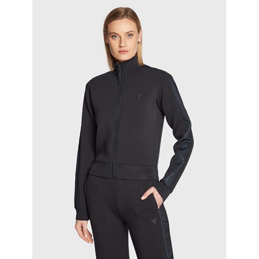 Guess Bluza New Allie Scuba V2YQ17 K7UW2 Czarny Regular Fit ze sklepu MODIVO w kategorii Bluzy damskie - zdjęcie 182609513