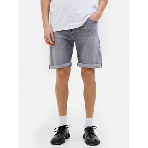 Jack&Jones Szorty jeansowe Rick 12269612 Szary Regular Fit ze sklepu MODIVO w kategorii Spodenki męskie - zdjęcie 182609524